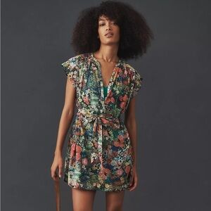 NWT MOTHER The Slow Ride Mini Shirt Dress